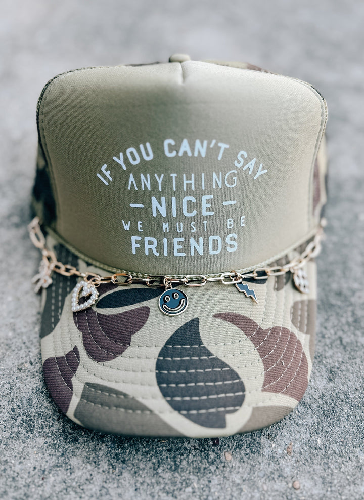 We Must Be Friends Two Tone Camo Trucker Hat