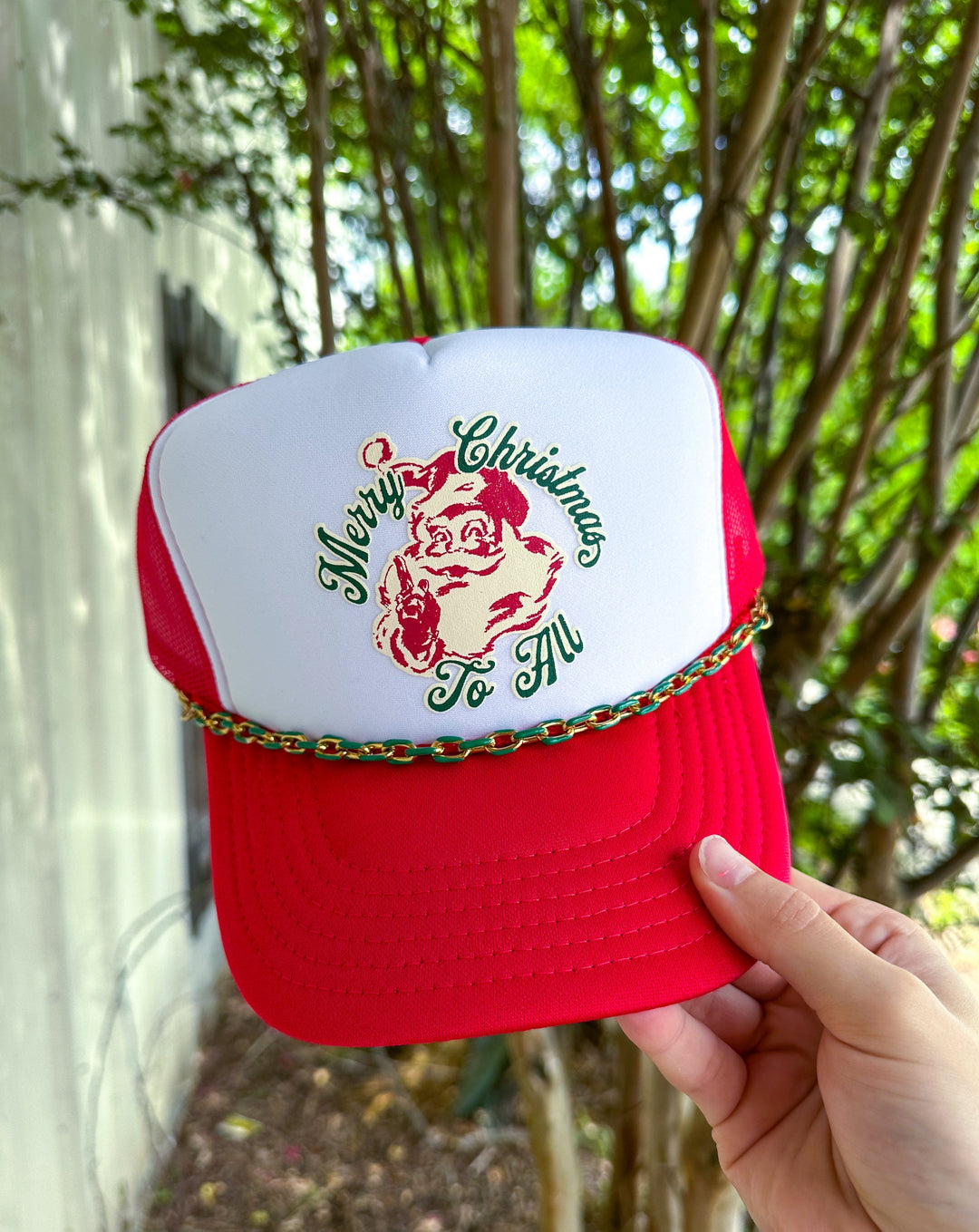Vintage Santa White & Red Trucker Hat