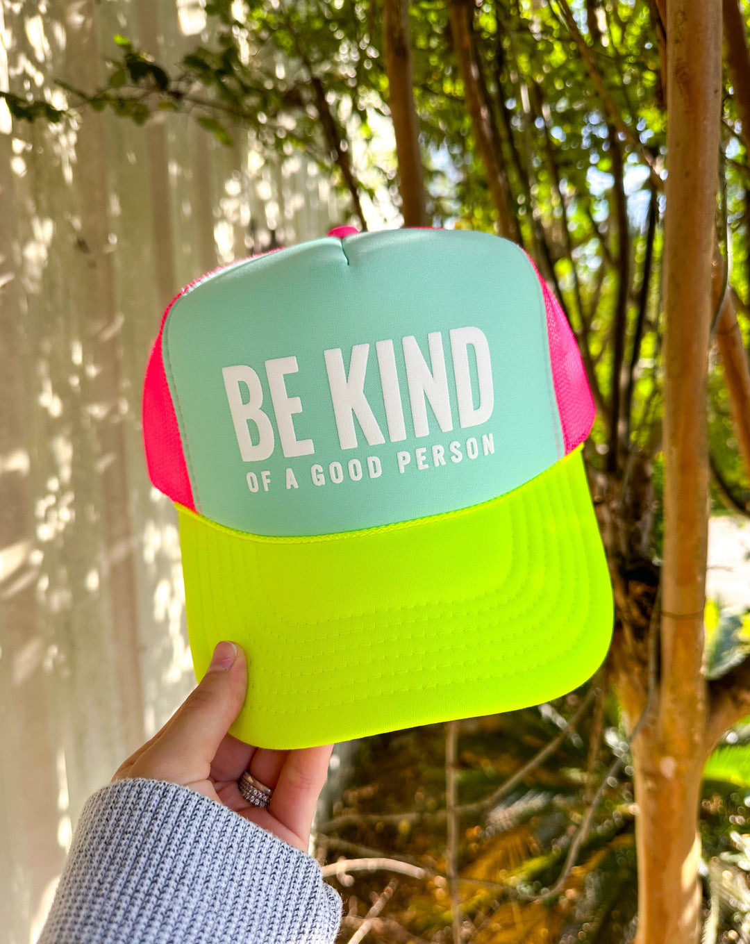 Be Kind Multi Trucker Hat (Mint)