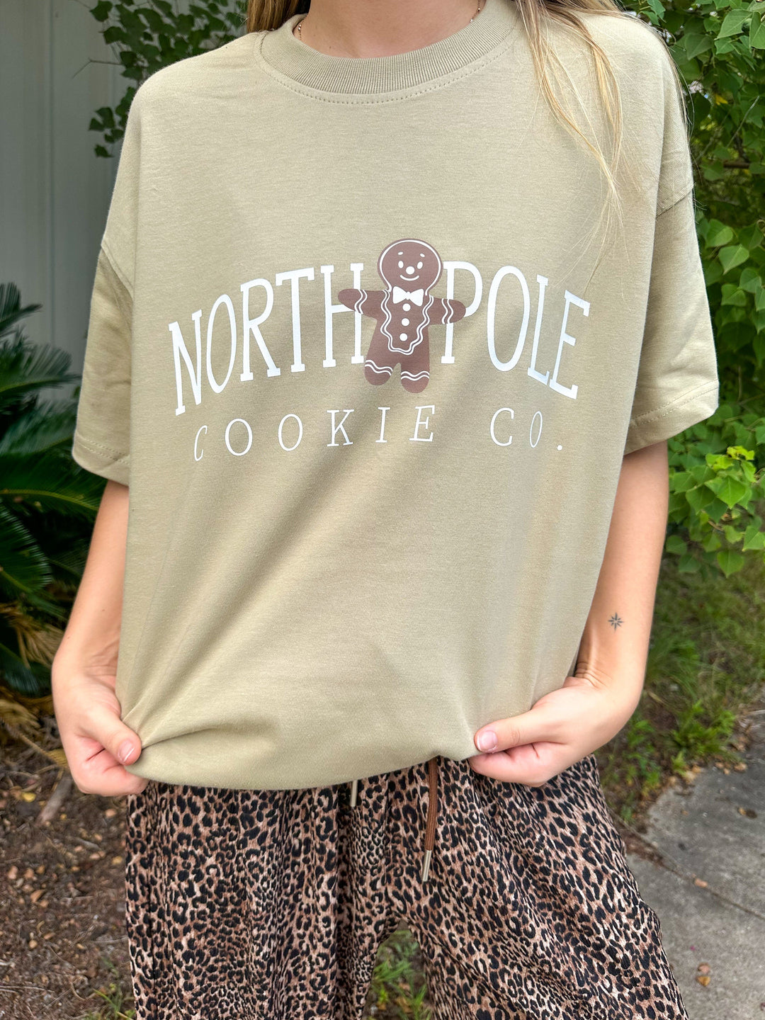 North Pole Cookie Co Mock Neck Tee