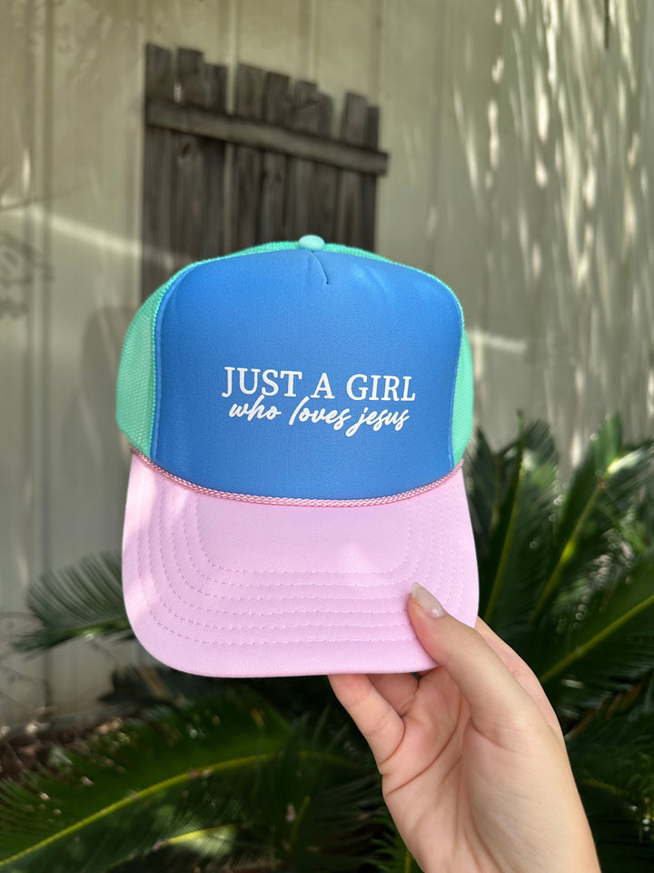 Just A Girl Who Loves Jesus Multi-Trucker Hat