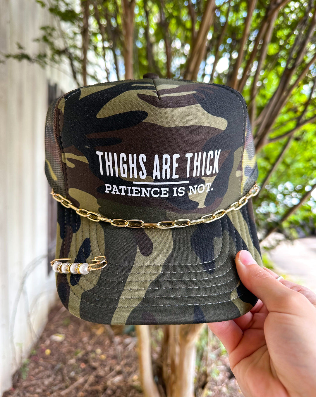 Thighs are Thick Full Camo Trucker Hat