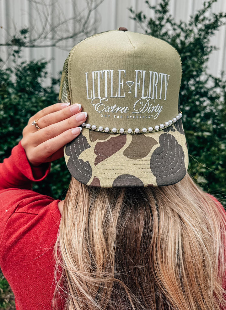 Little Flirty Two Toned Camo Trucker