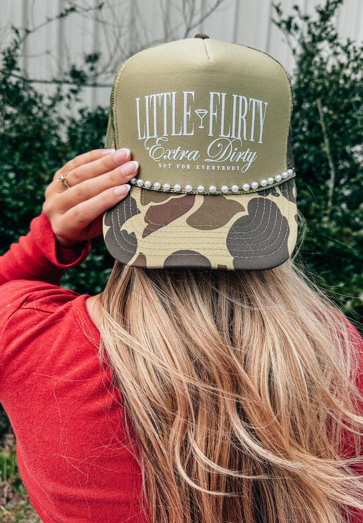 Little Flirty Two Toned Camo Trucker