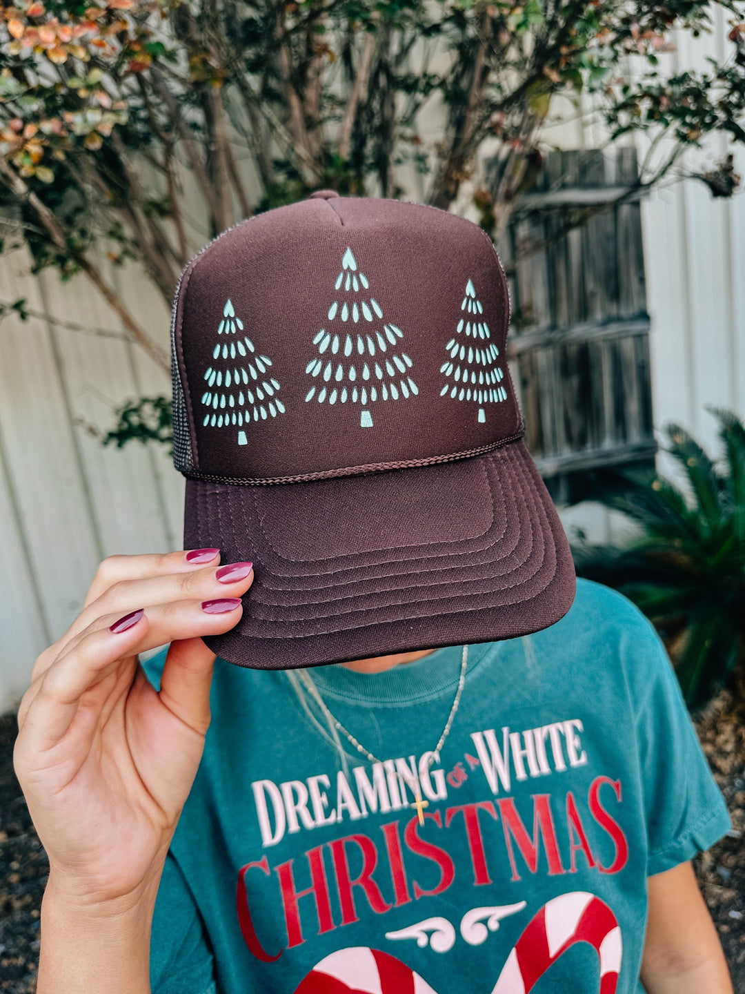 Tri-Trees Brown Foam Trucker Hat