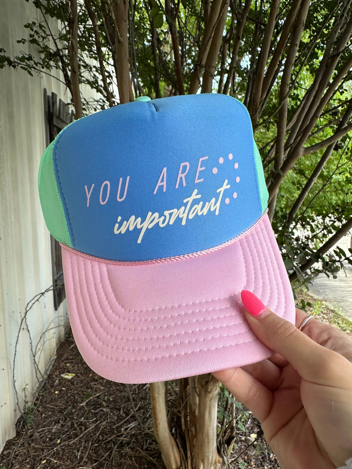 You Are Important Multi Trucker Hat (Carolina Blue)