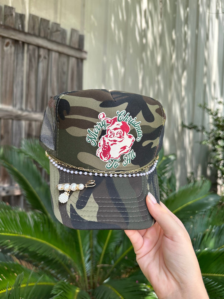 Vintage Santa Full Camo Trucker Hat