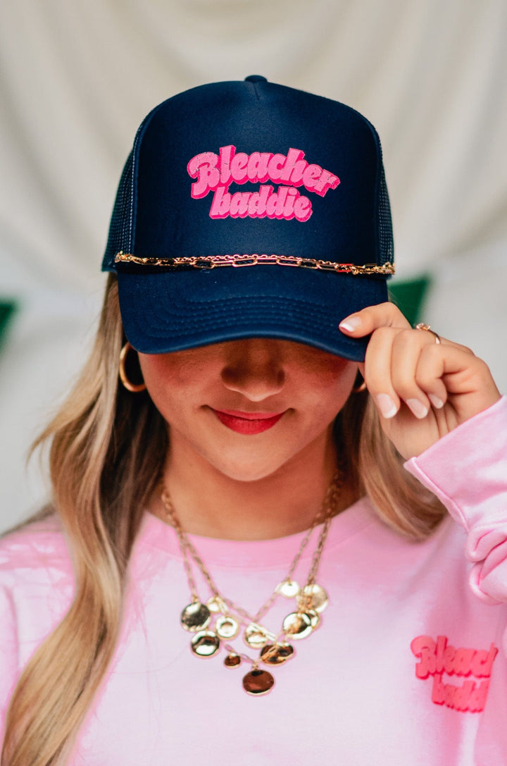 Bleacher Baddie Navy Trucker Hat
