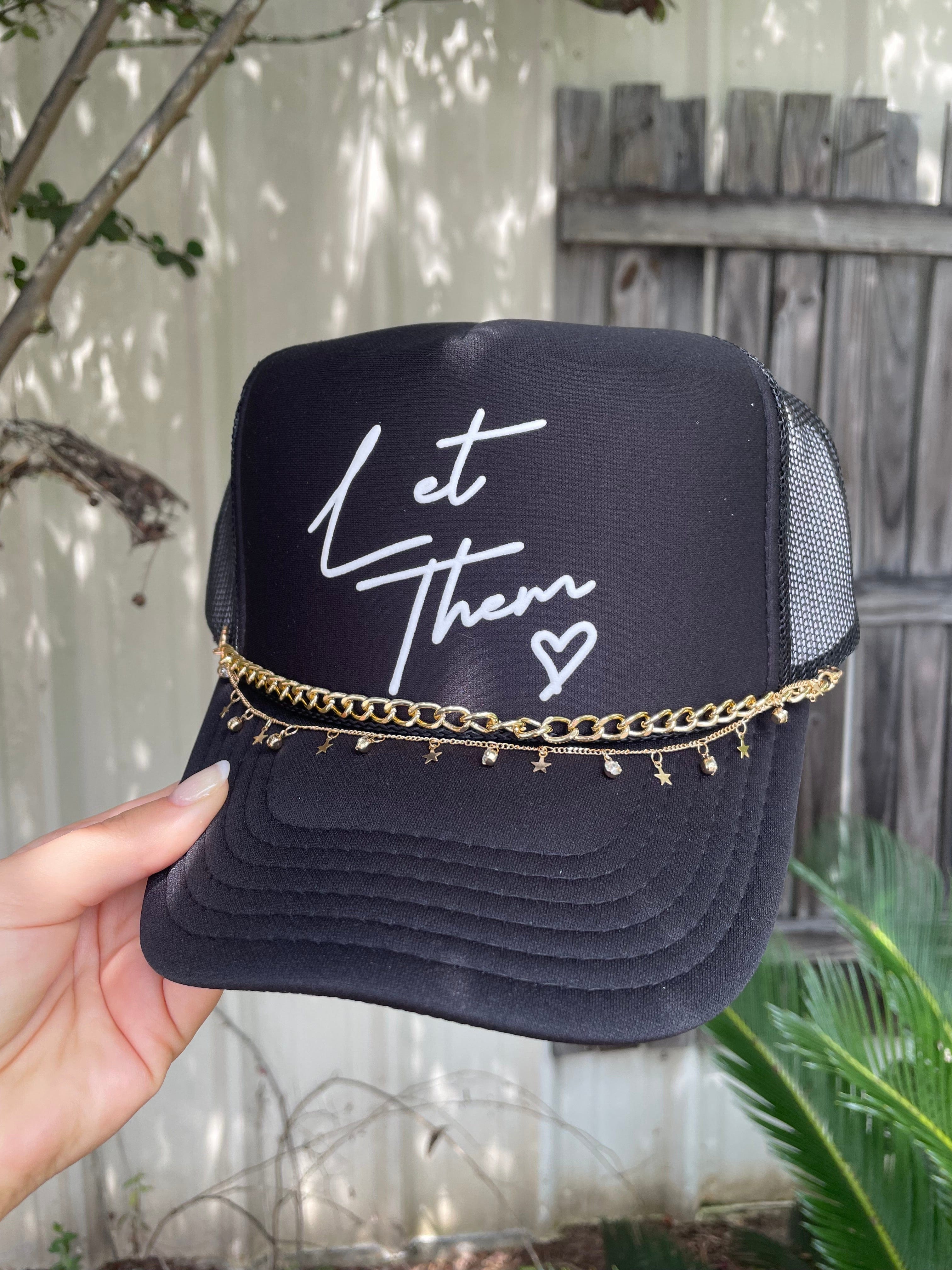 Let Them Black Trucker Hat – Southern Bliss Company display picture 2