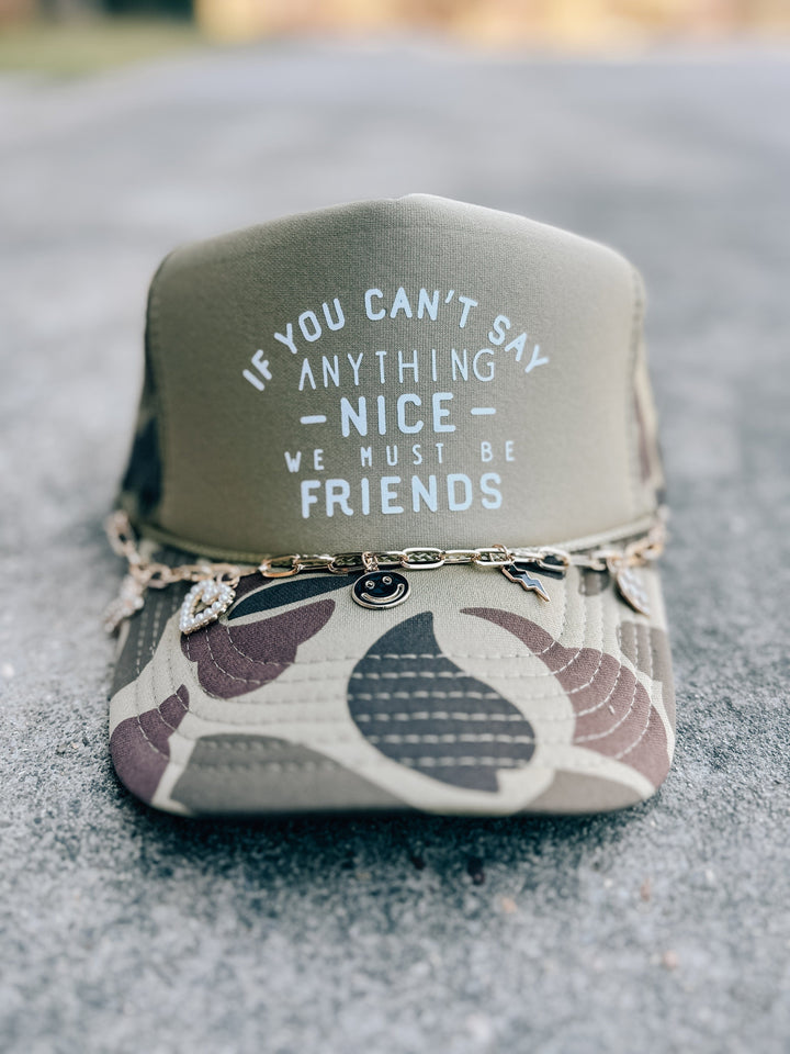 We Must Be Friends Two Tone Camo Trucker Hat
