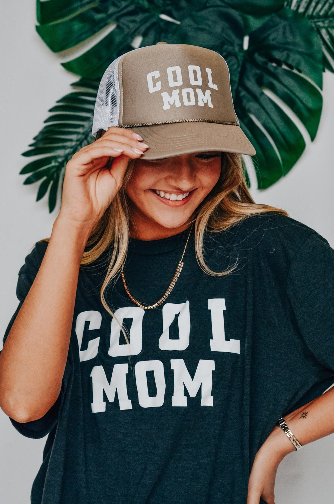 Cool Mom Tan/White Trucker Hat