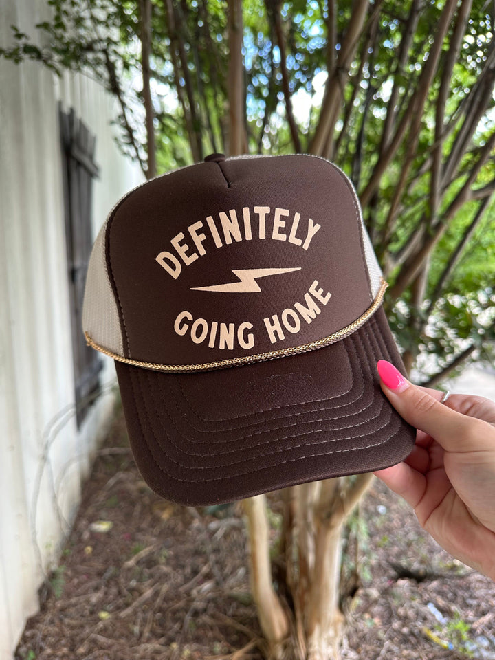 Definitely Going Home Brown/Tan Trucker Hat