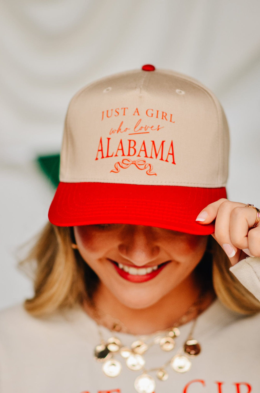 Just a Girl Who Loves Alabama Canvas Trucker