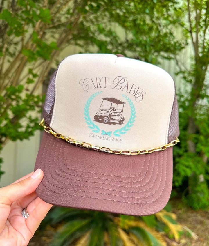 Cart Babes Tan Brown Trucker Hat