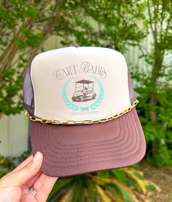 Cart Babes Tan Brown Trucker Hat