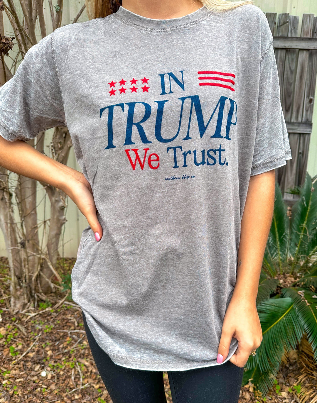 In Trump We Trust Acid Wash Tee
