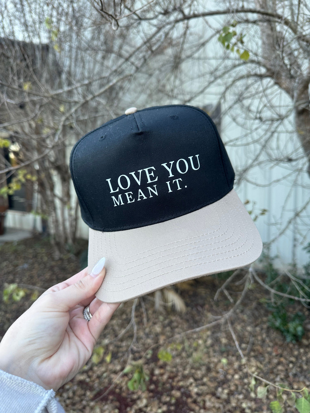 Love You Mean It Canvas Trucker Hat