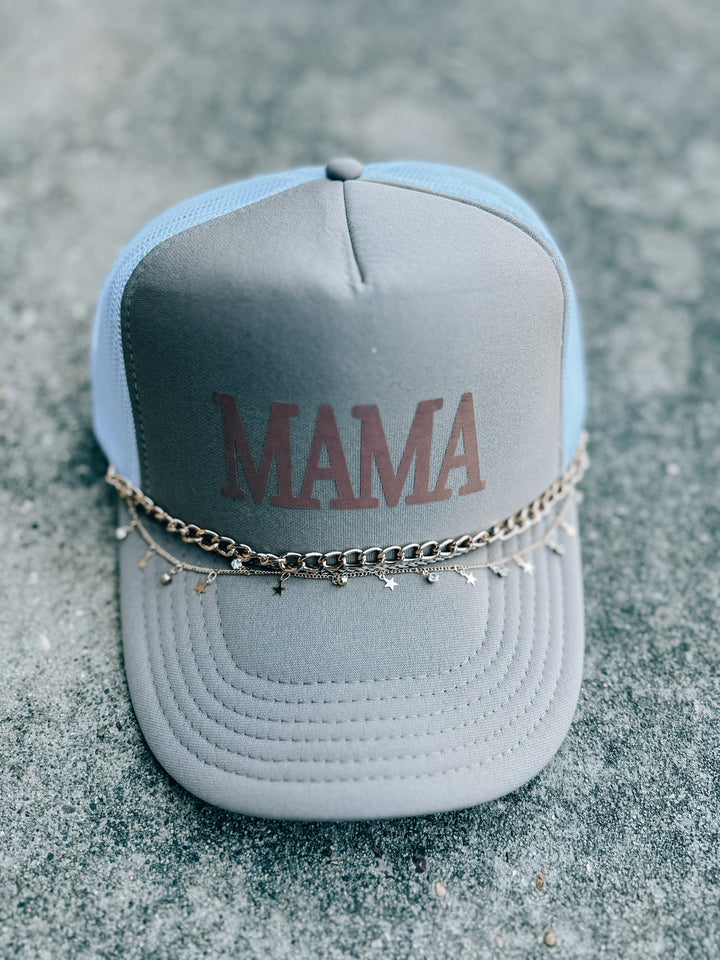 Mama Khaki/White Trucker Hat
