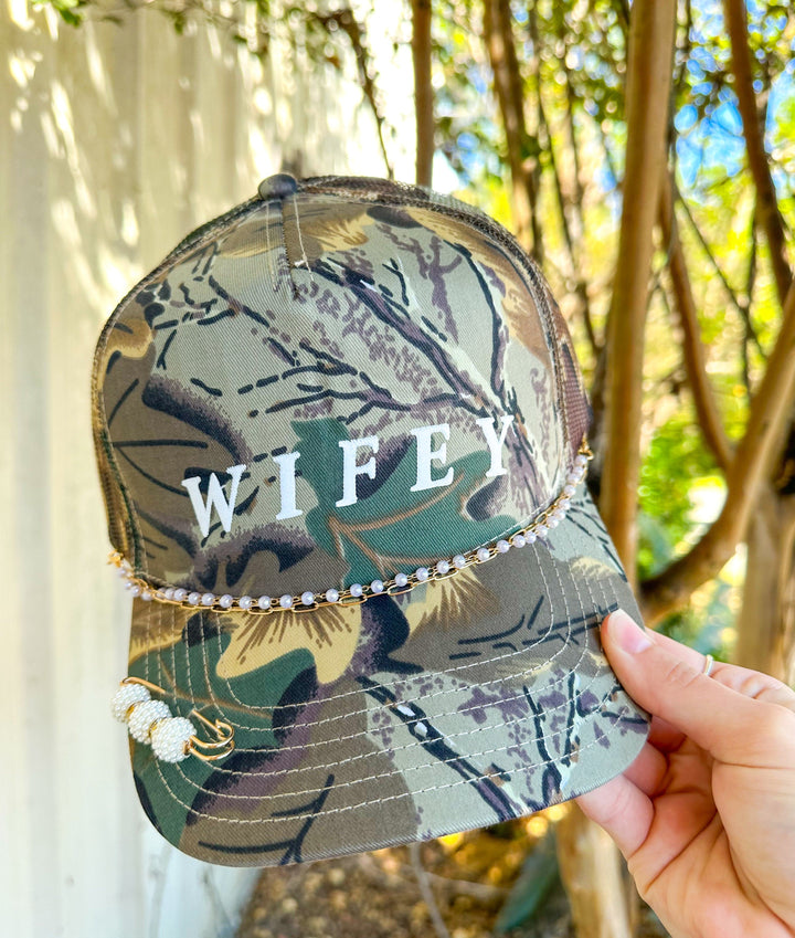 Wifey Canvas Camo Trucker Hat