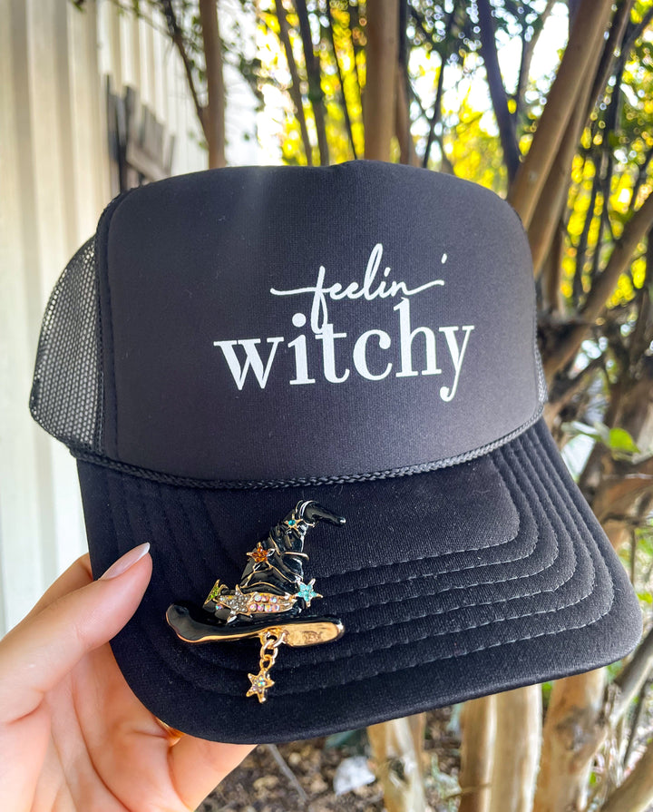 Feelin Witchy Black Trucker