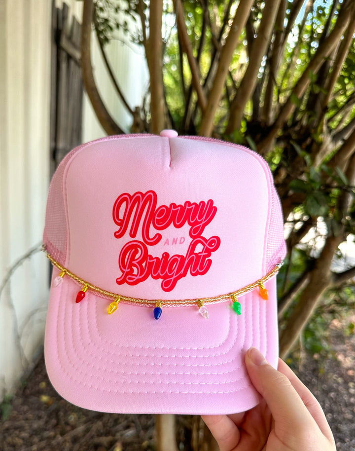 Merry & Bright Light Pink Trucker