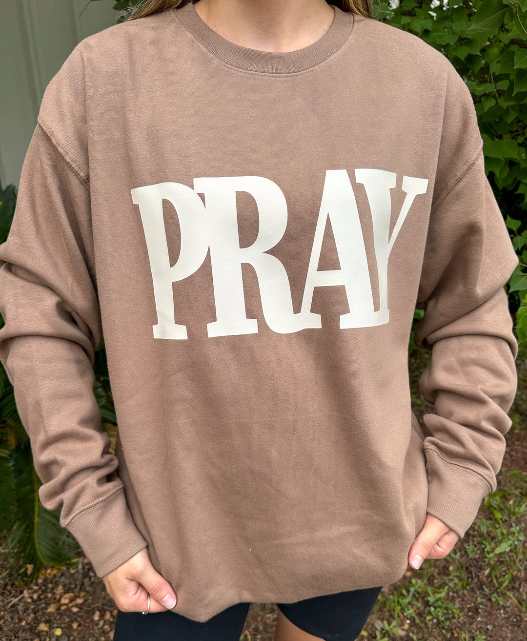 PRAY Mocha Sweatshirt