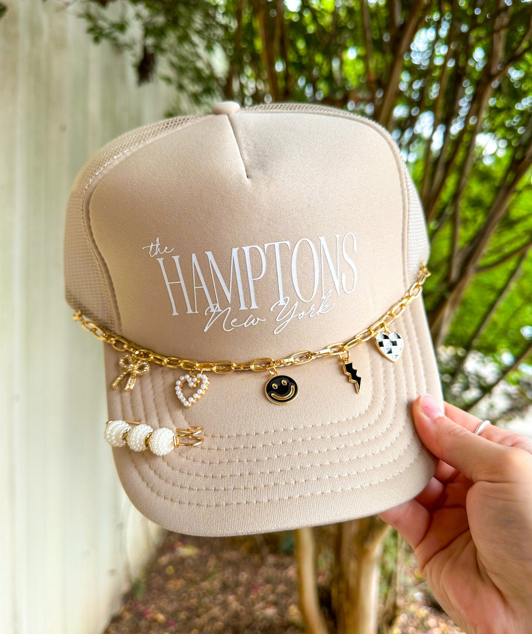 The Hamptons New York Khaki Trucker Hat