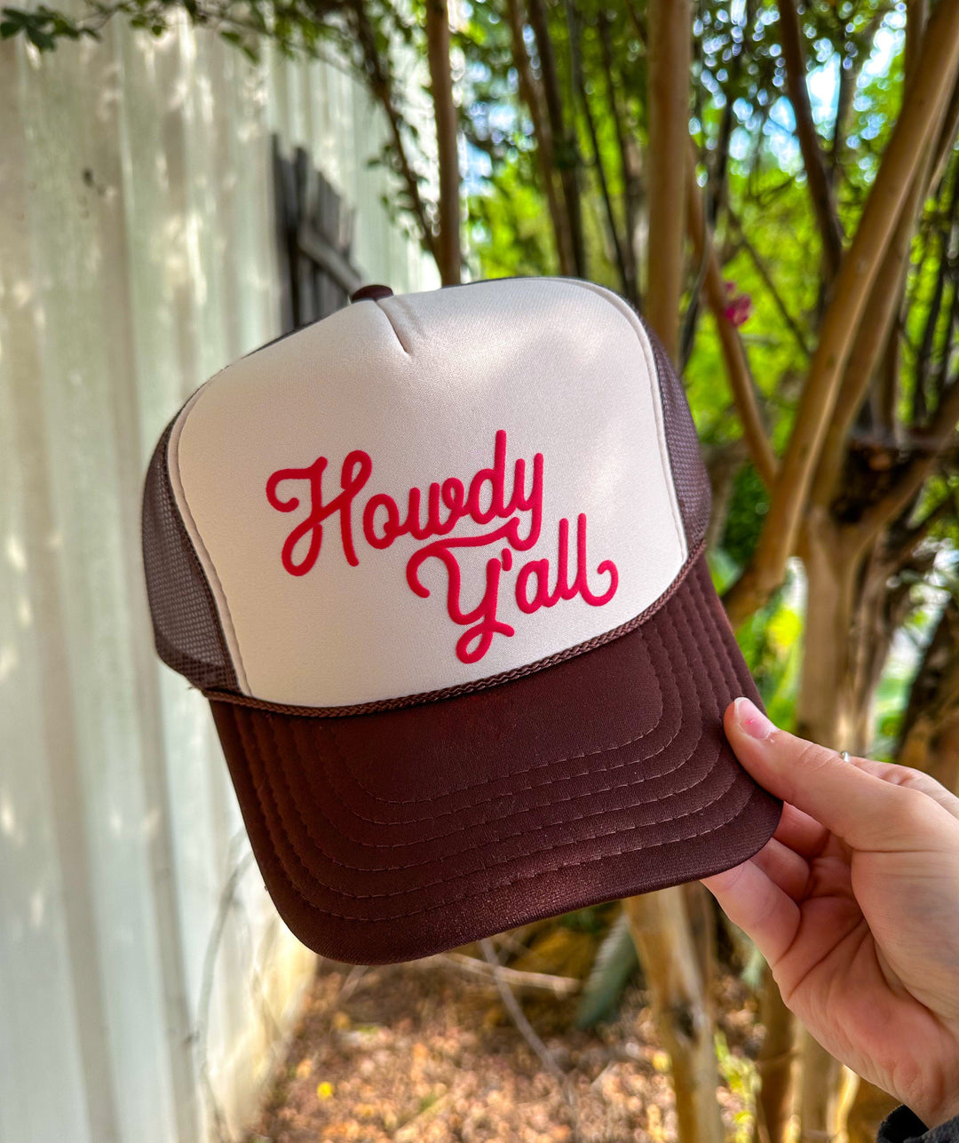Howdy Y'all Trucker Cream/Dark Brown Trucker