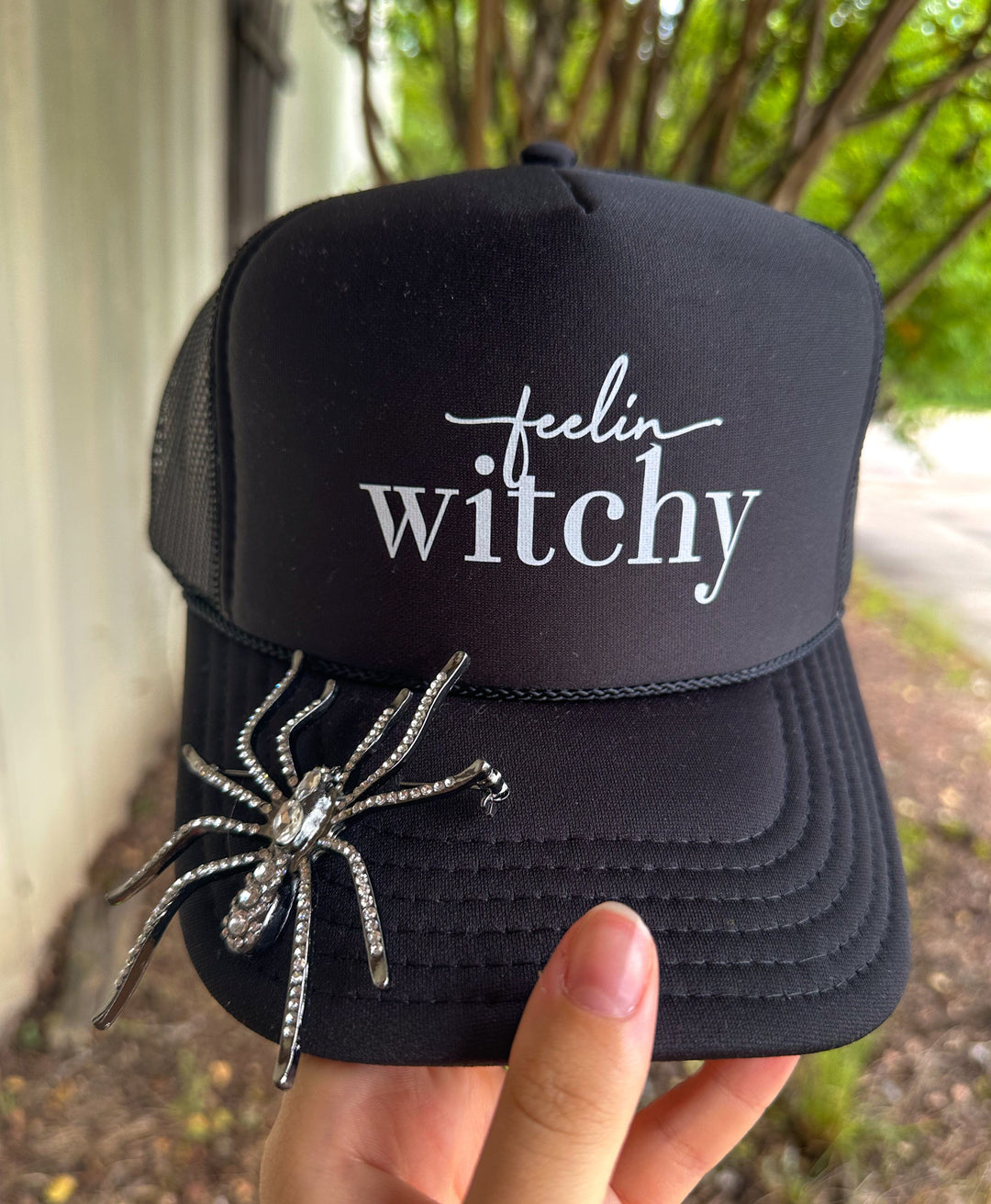 Feelin Witchy Black Trucker