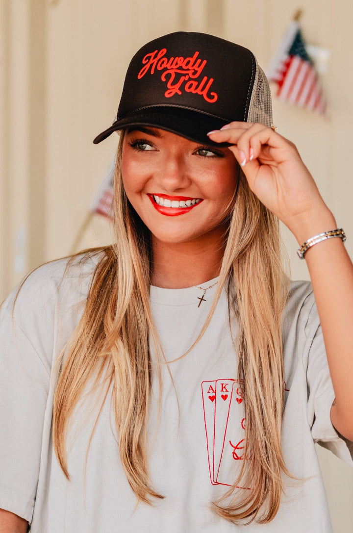 Howdy Y'all Trucker Brown/Tan Hat