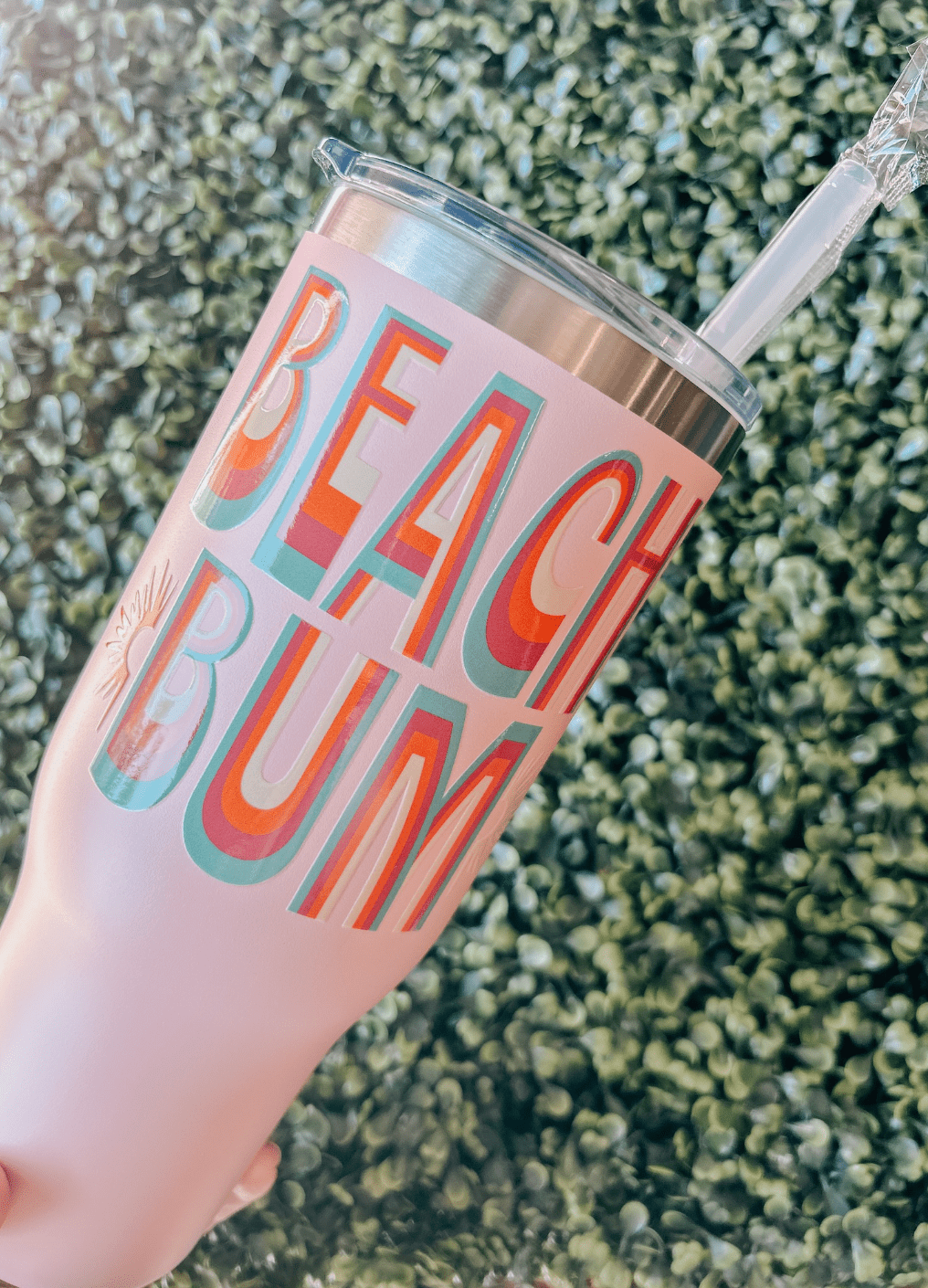 Beach Bum Matte Blush Rose Tumbler 40oz