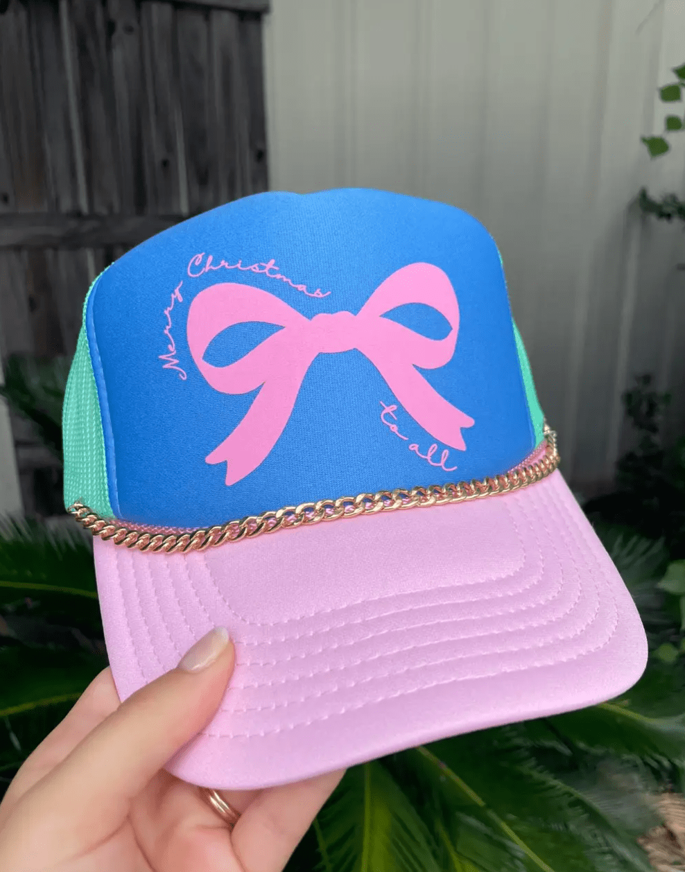 Merry Christmas Bow Multi-Trucker Hat