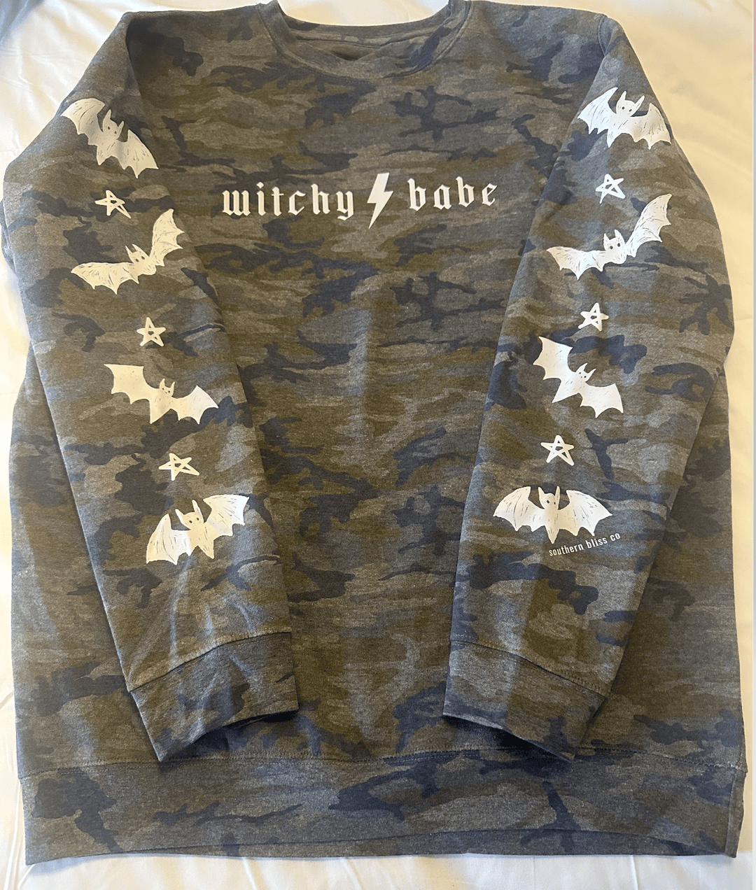 Witchy Babe Camo Sweatshirt