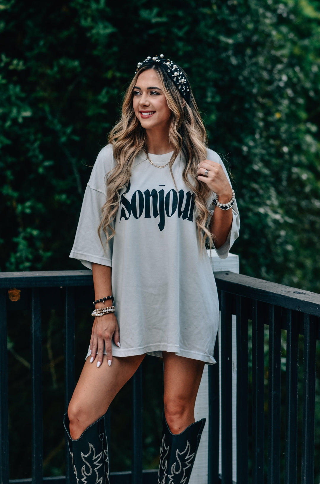 Bonjour Mock Neck Tee