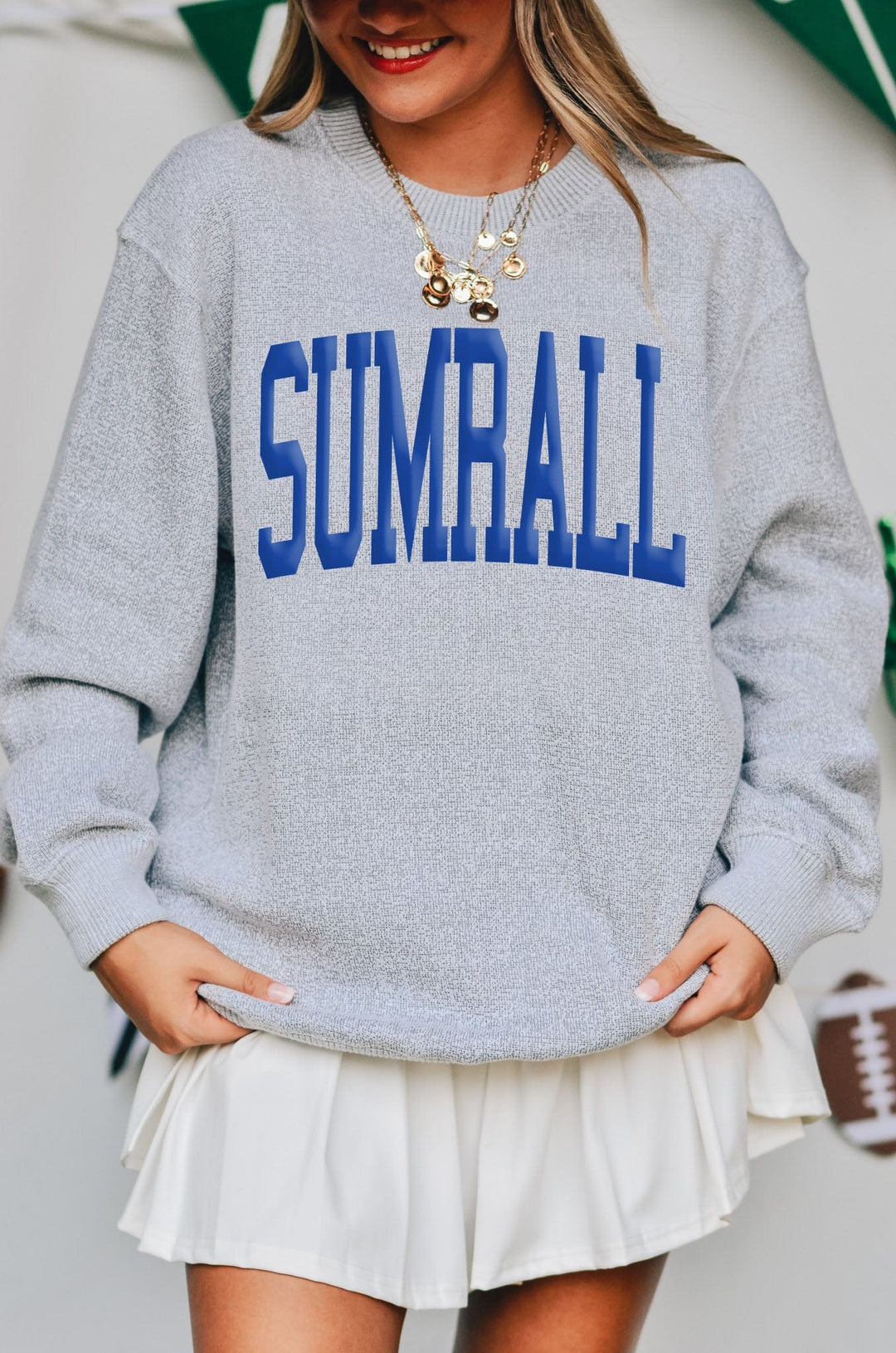 Sumrall Silver Knit Sweatshirt