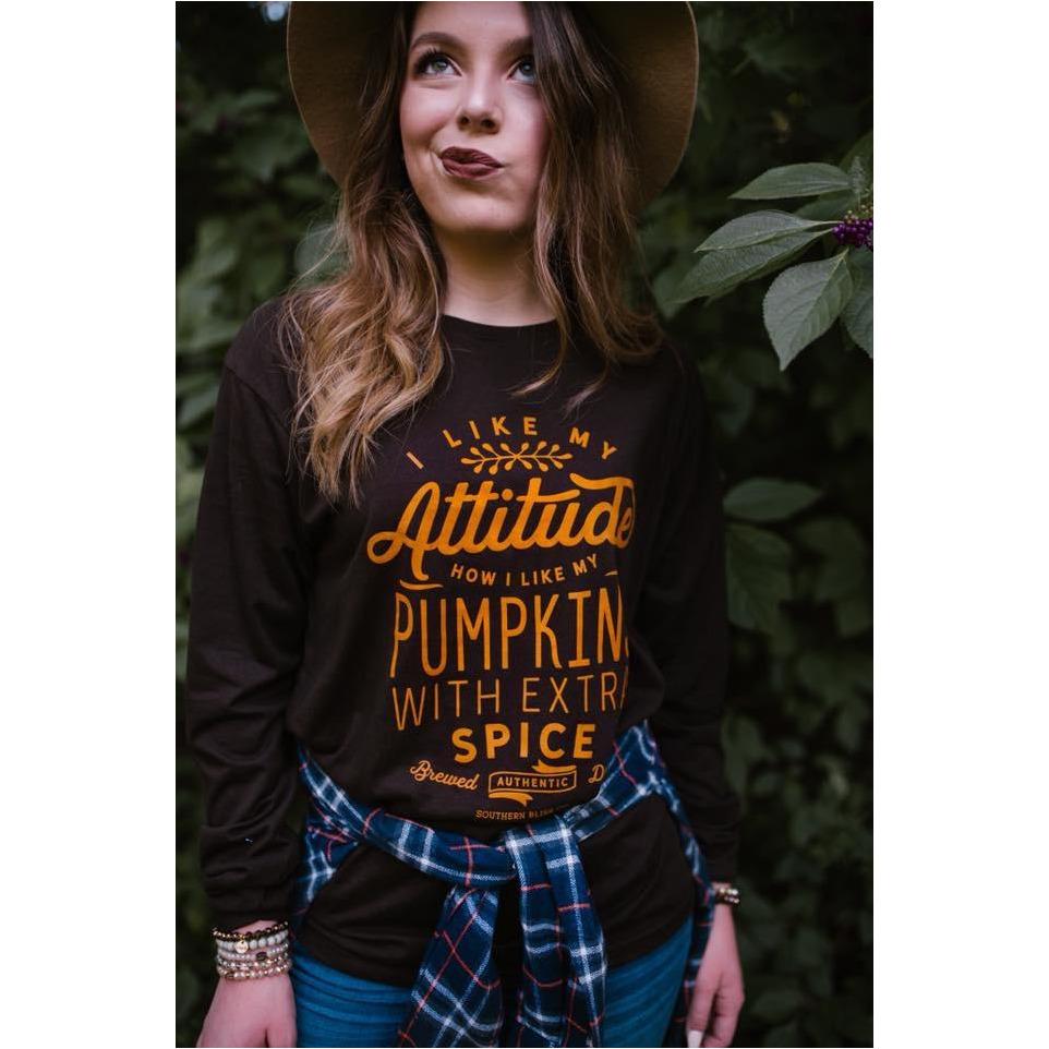 Pumpkin Attitude Brown Longsleeve