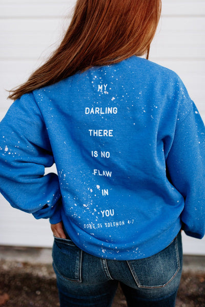 You Are Beautiful Blue Bleached Sweatshirt Southern Bliss Company