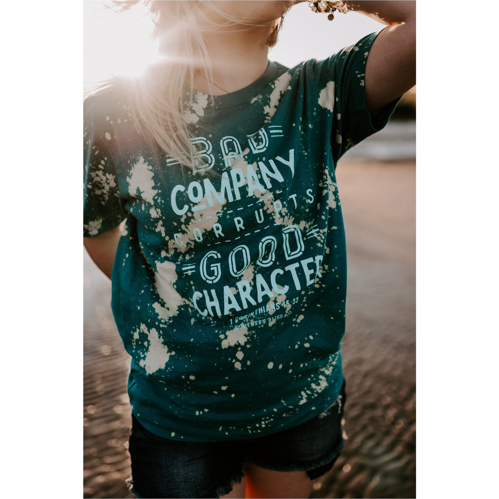 Bad Company Teal Bleached Tee