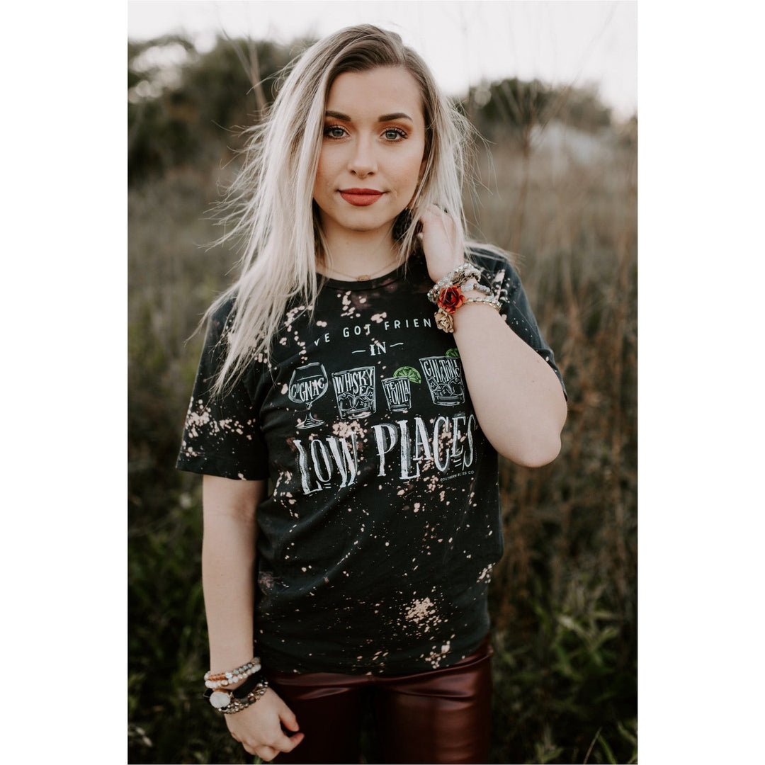 Friends in Low Places Liquor Bleached Tee