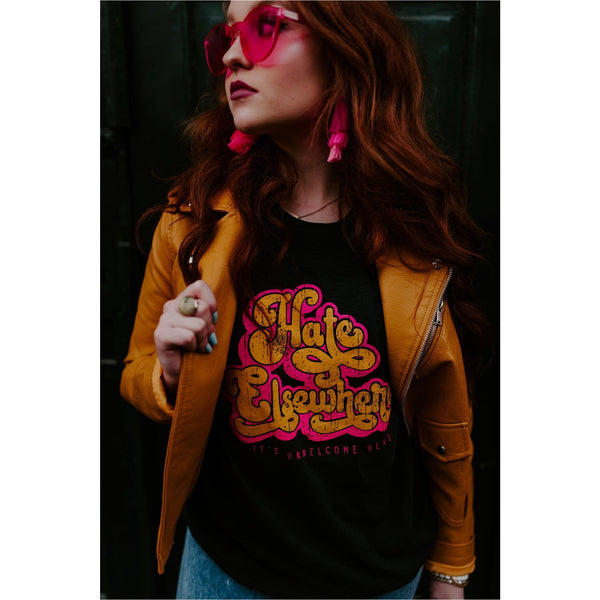 Hate Elsewhere Navy Solid Tee Southern Bliss Company