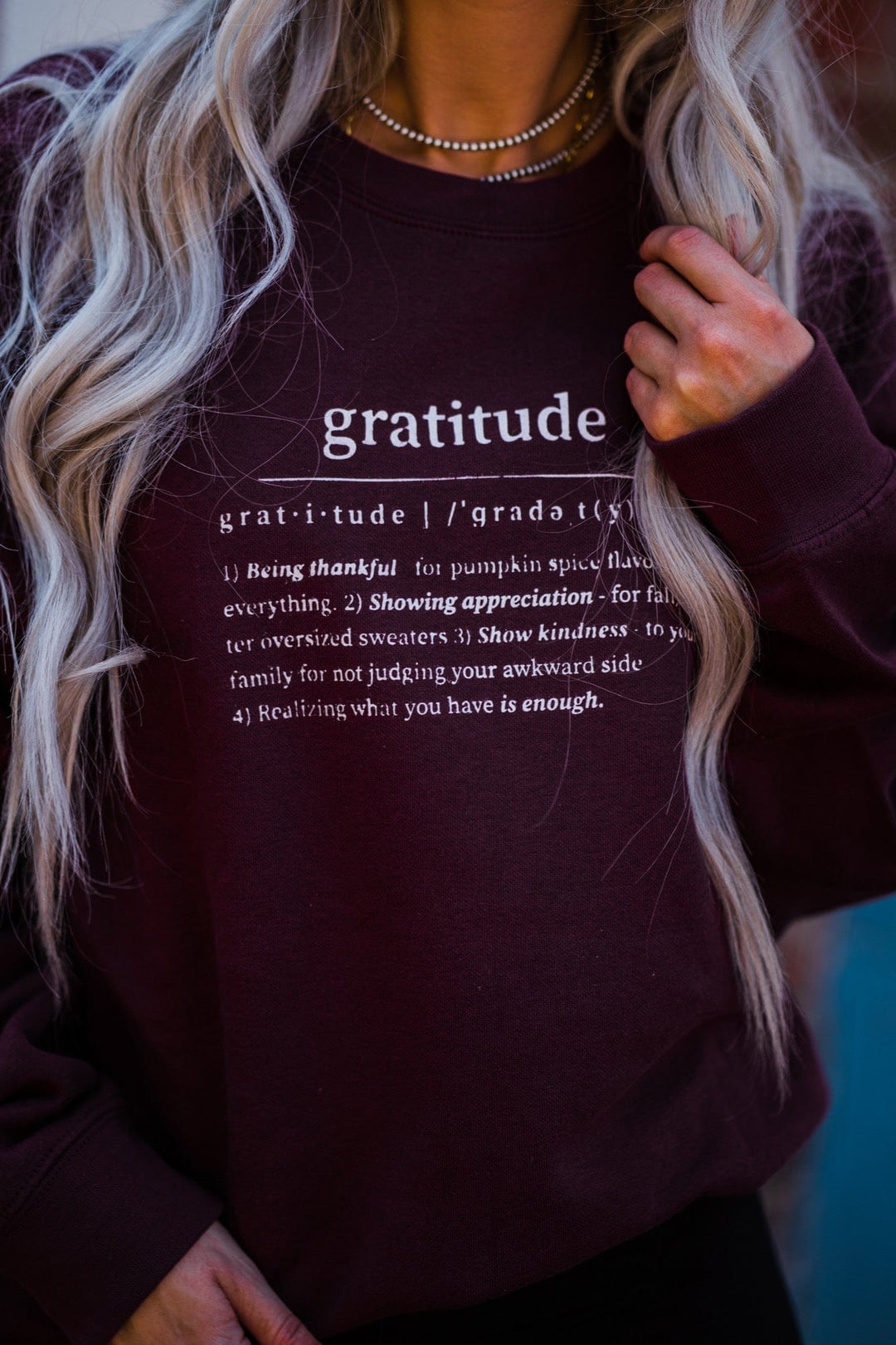 Gratitude Definition Sweatshirt
