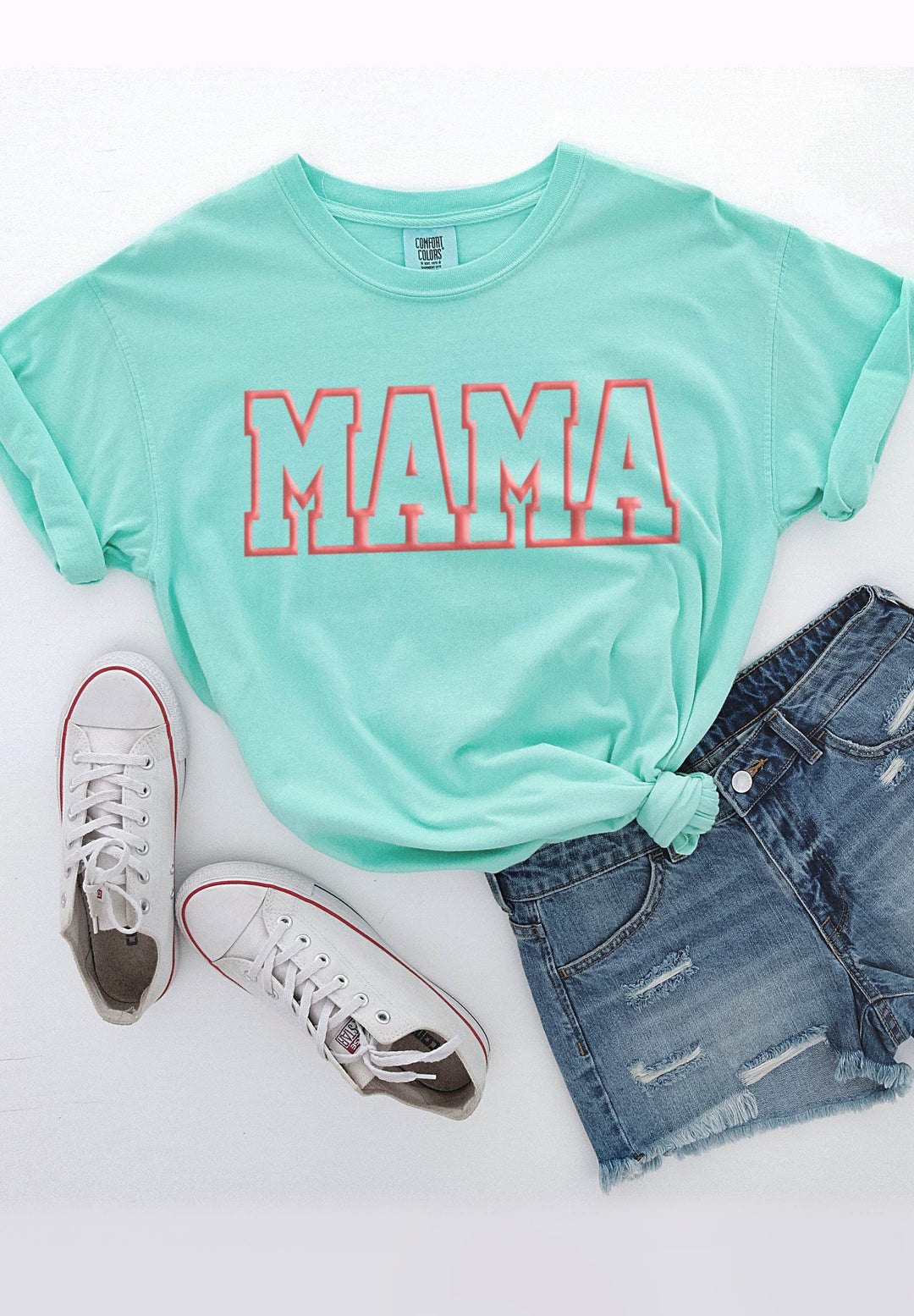 MAMA Outline Puff Island Reef Tee