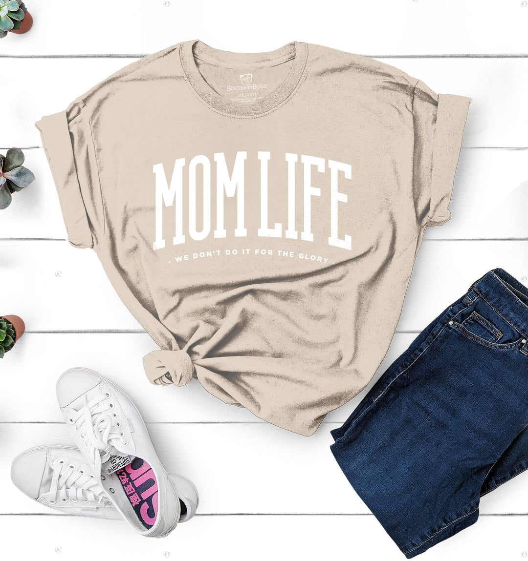 Mom Life Tan Tee
