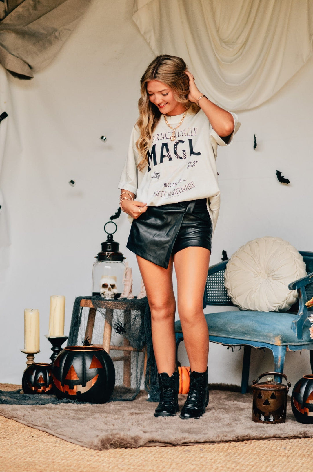 Practically Magic Mock Neck Tee