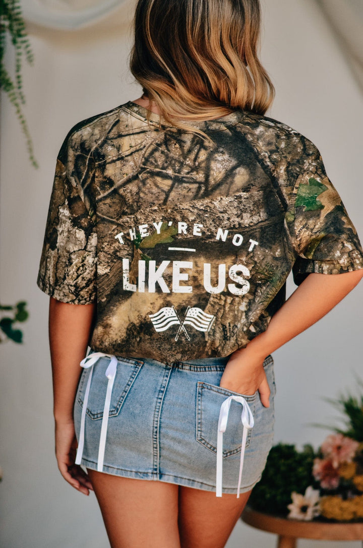 They're Not Like Us Camo Tee - NOT CUT