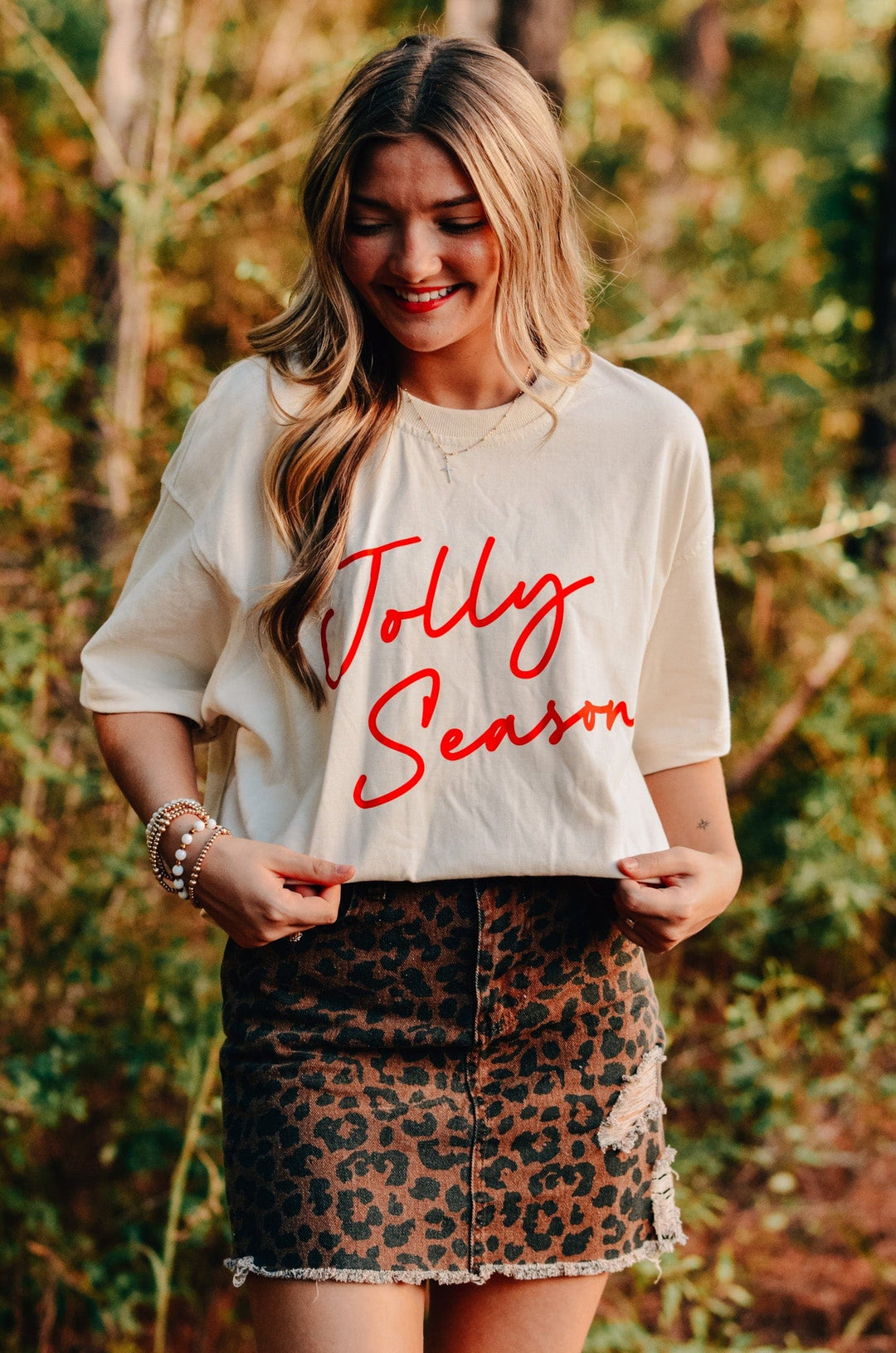 Jolly Season Mock Neck Tee