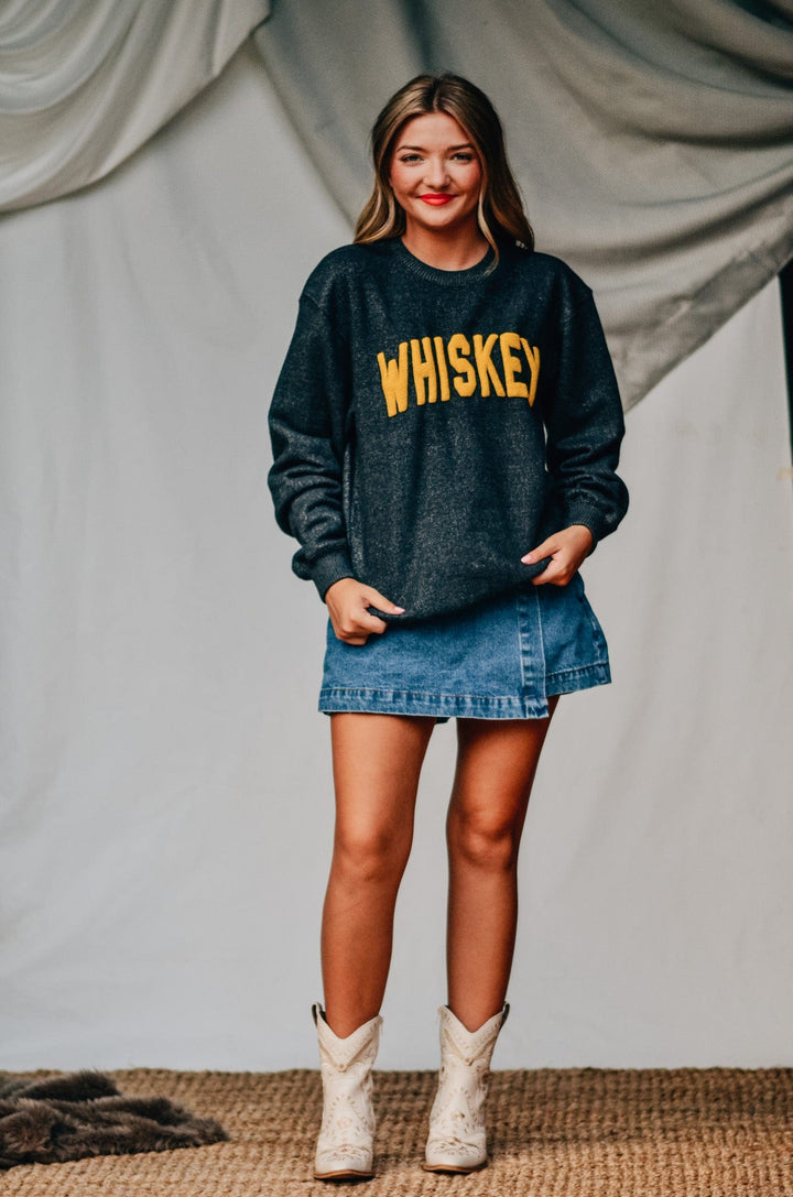 Whiskey Knit Sweatshirt