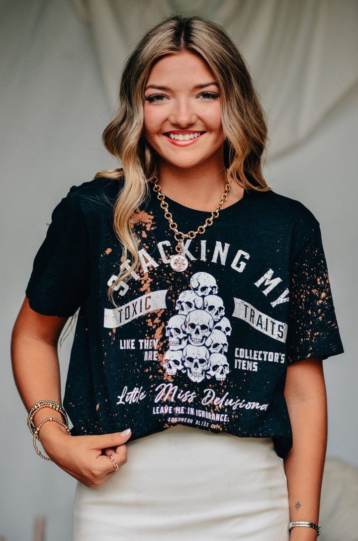 Toxic Traits Bleached Tee