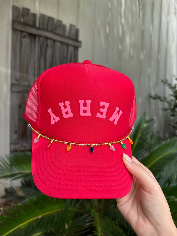 Merry Arch Red Trucker Hat