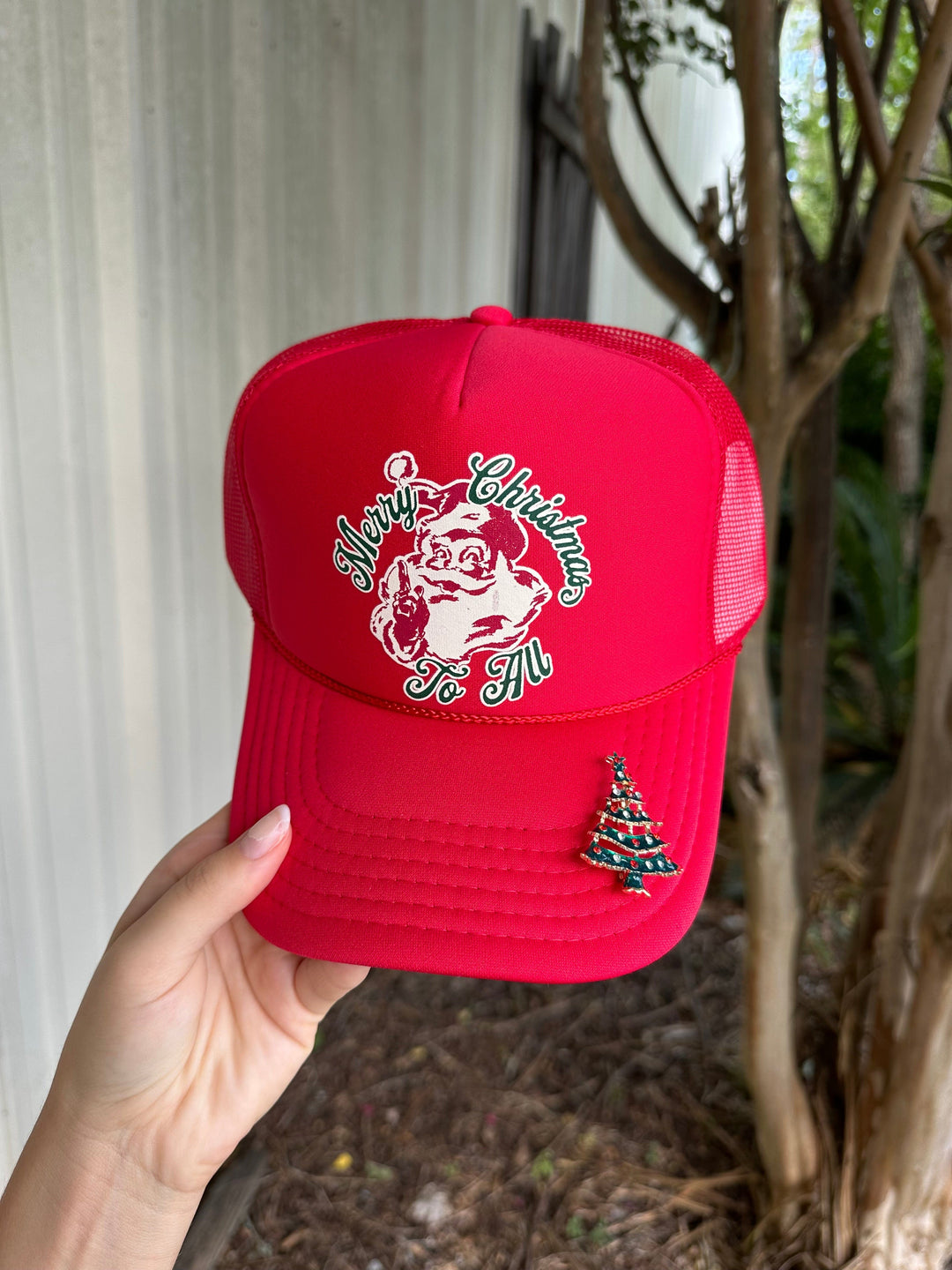 Vintage Santa Red Trucker Hat